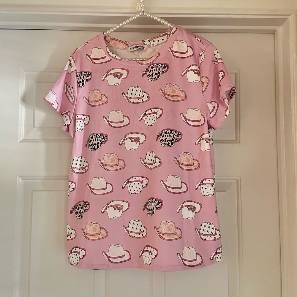 Nylon Apparel Pink Cowboy Hat Top